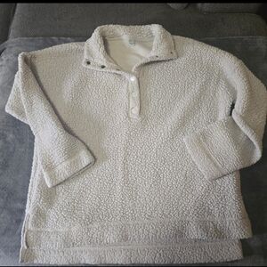 Aerie Cream Sherpa Sweatshirt